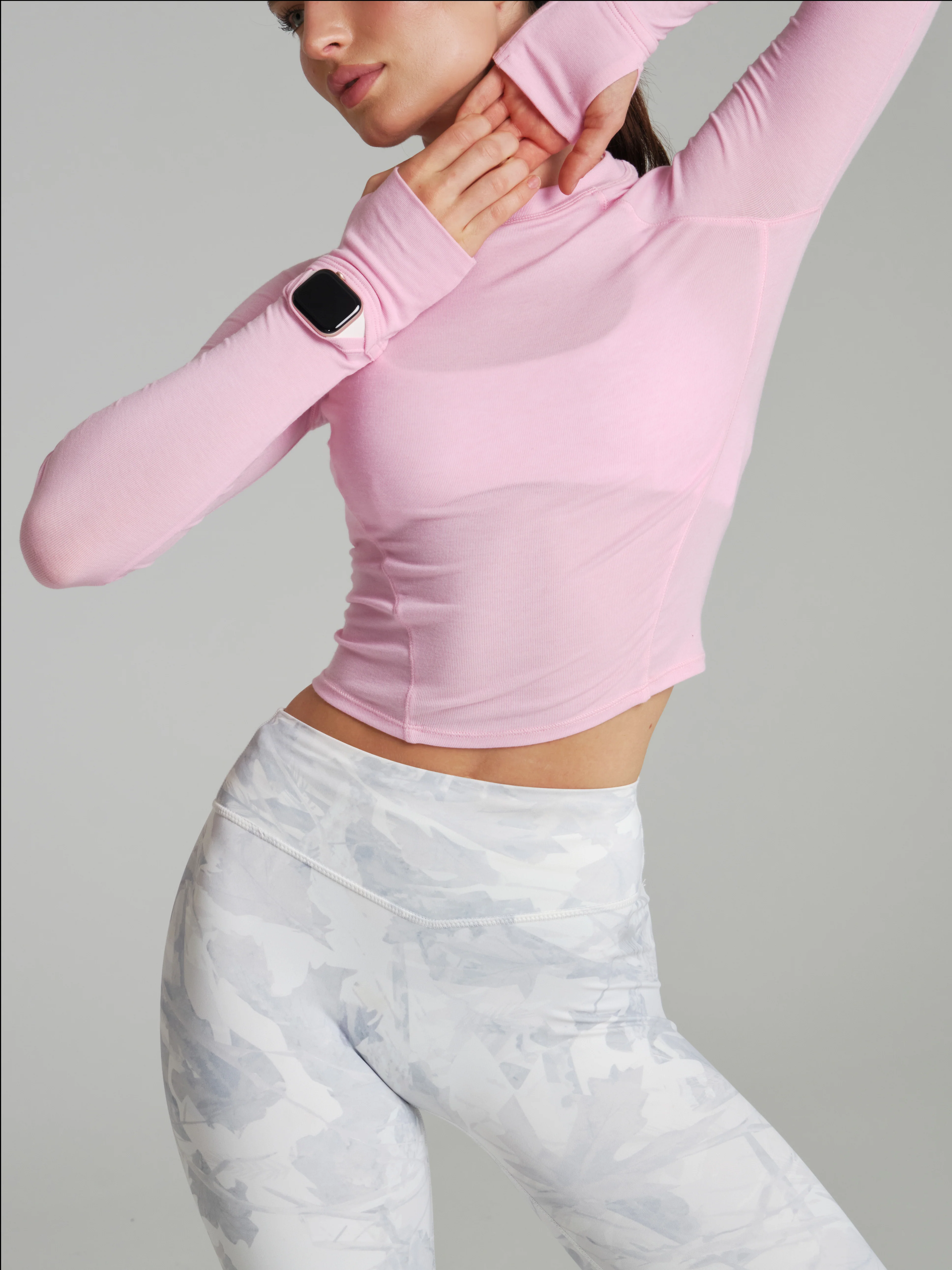 Base Layer Long Sleeve Waist Top - Plastic Pink