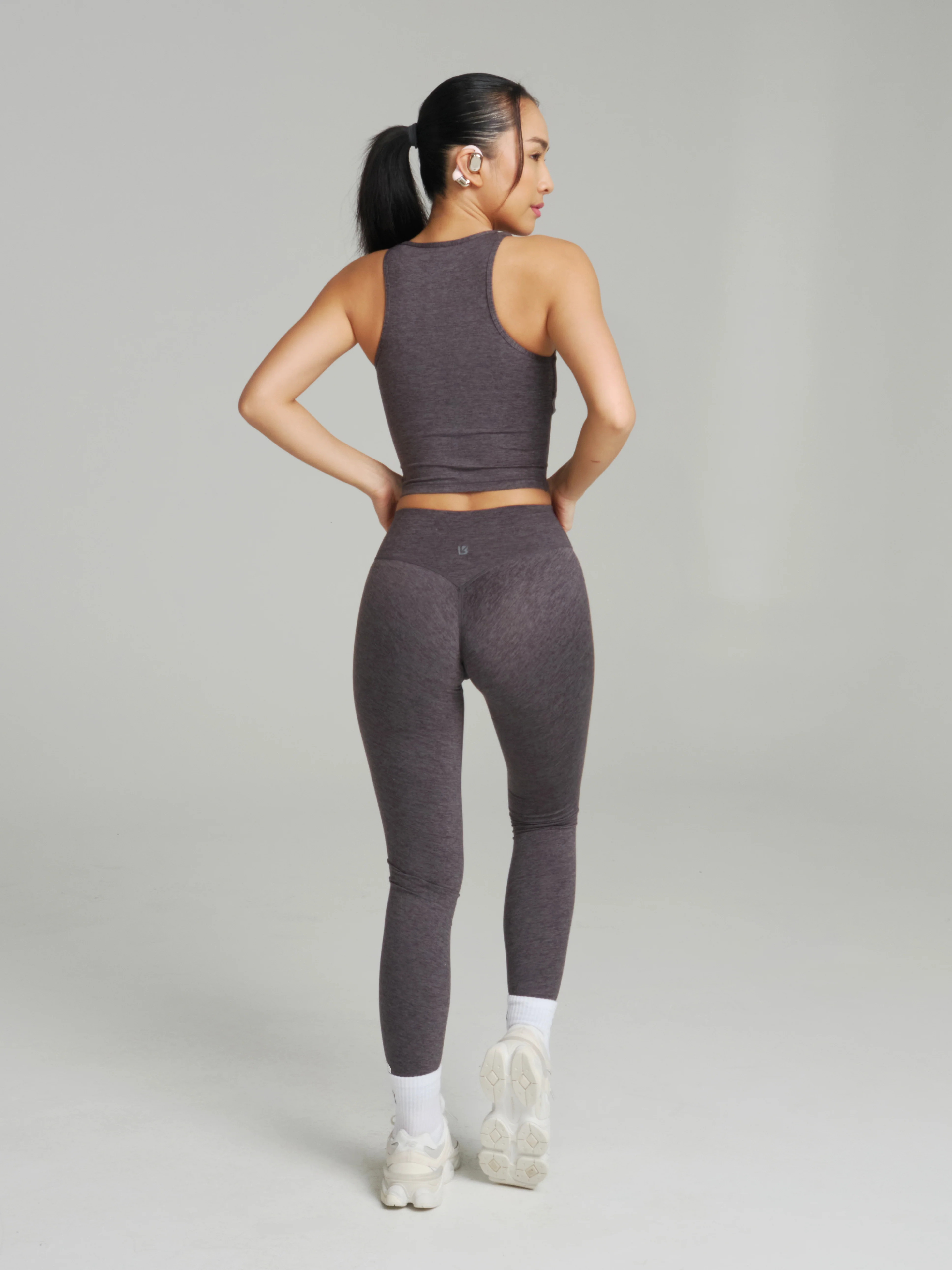 Dream Heathered Legging - Heather Charcoal - Image 6