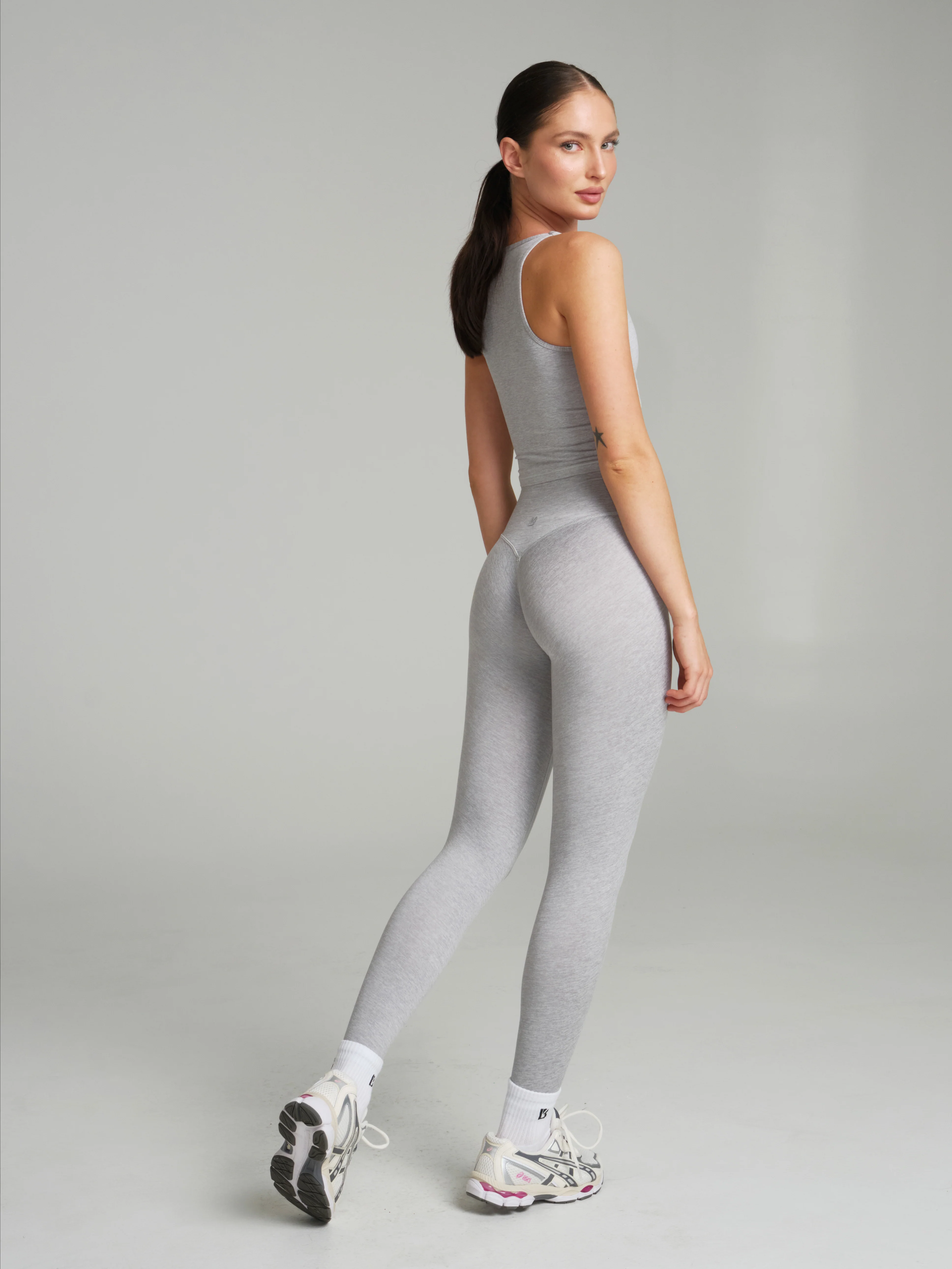 Dream Heathered Legging - Heather Grey - Image 3