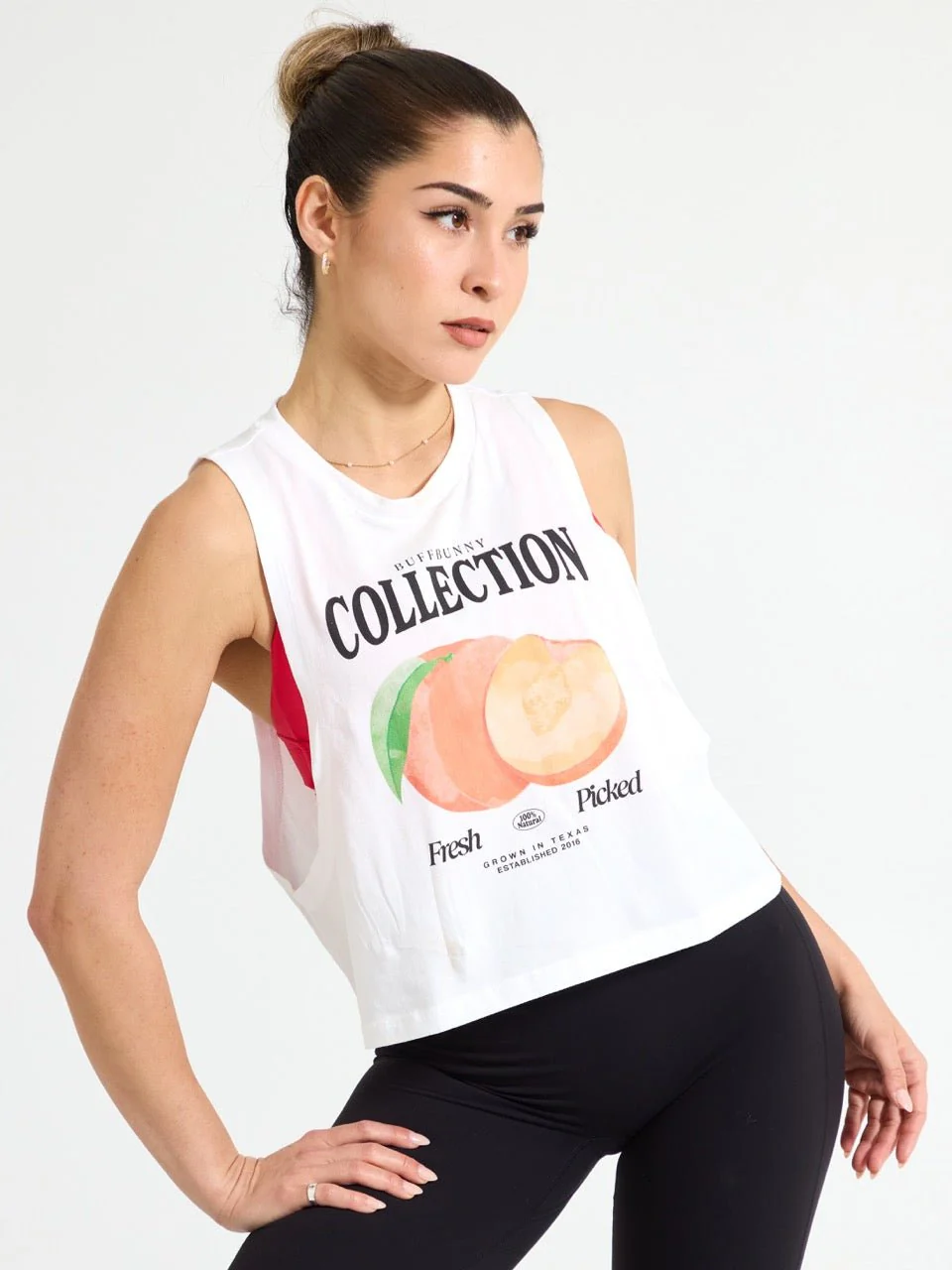 Market Crop Tank - White