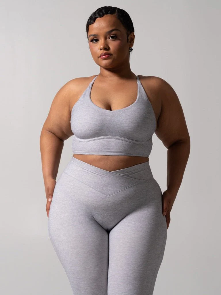 Poshknit Sports Bra - Platinum