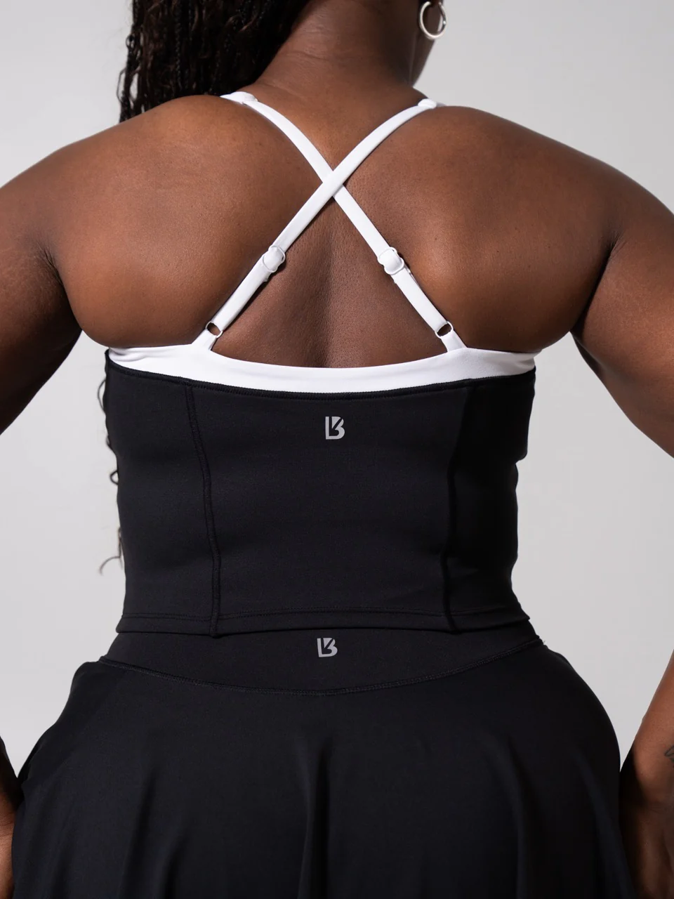 Served Waist Tank - Onyx Black and White - Image 3