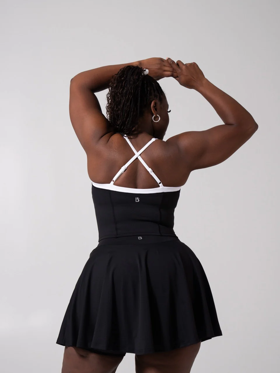 Served Waist Tank - Onyx Black and White - Image 4