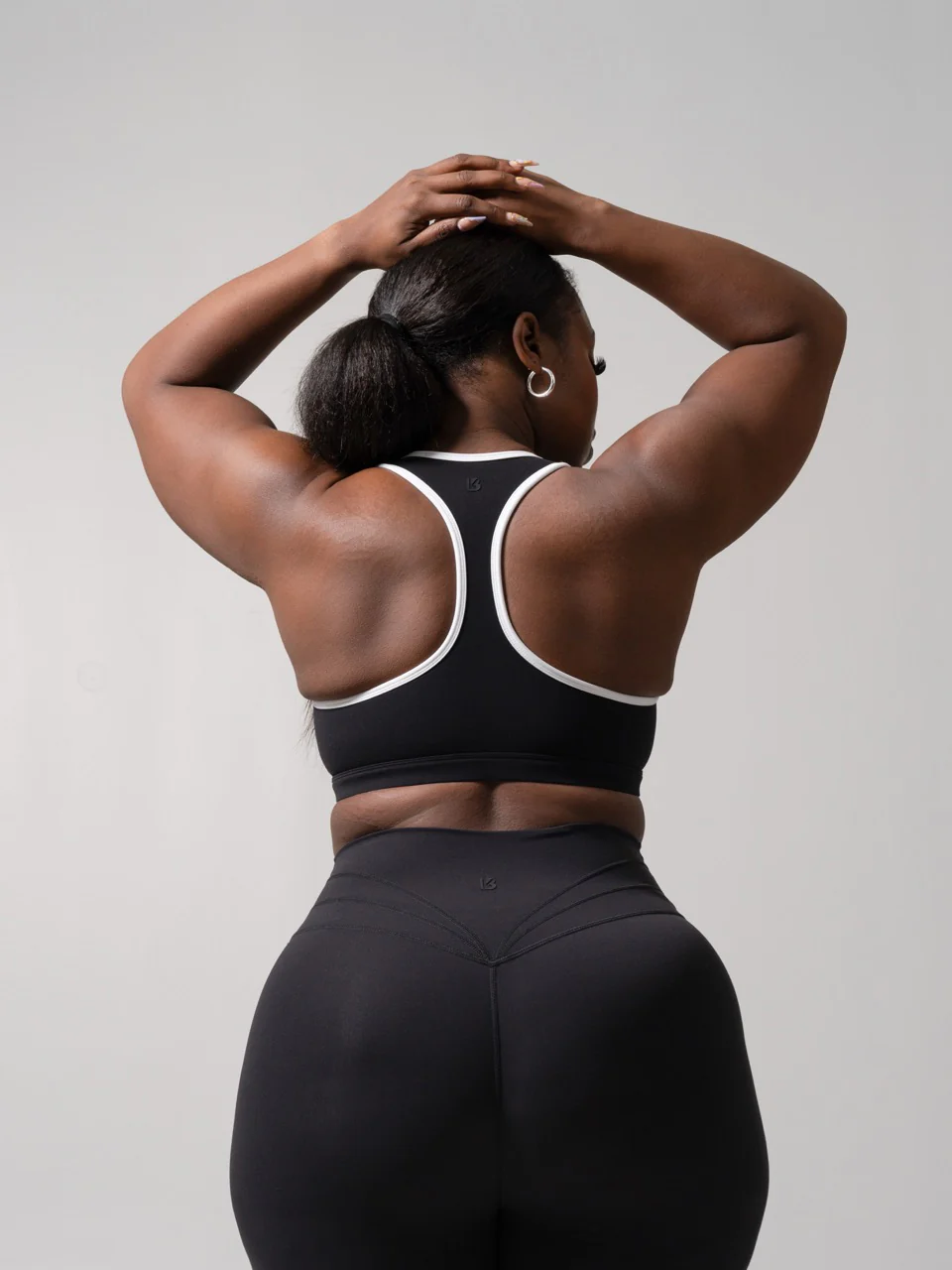 Sweetheart Nubre Sports Bra - Onyx Black and White - Image 3