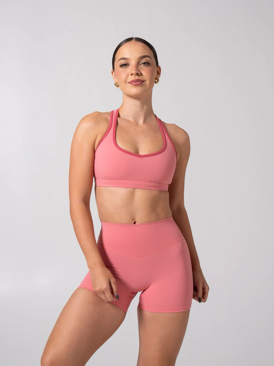 Sweetheart Nubre Sports Bra - Rose Blush and Burnt Sugar - Image 3