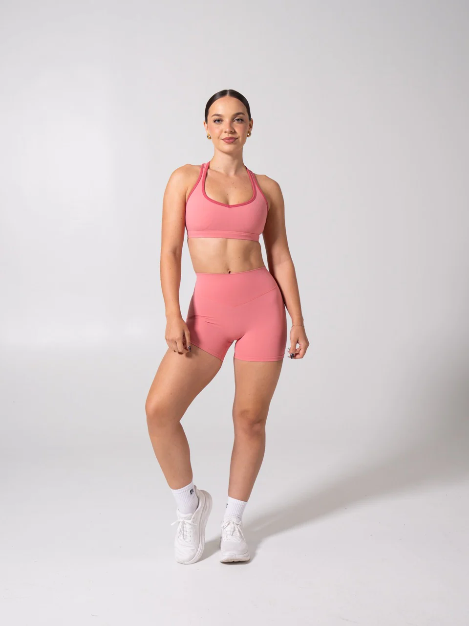 Sweetheart Nubre Sports Bra - Rose Blush and Burnt Sugar - Image 4
