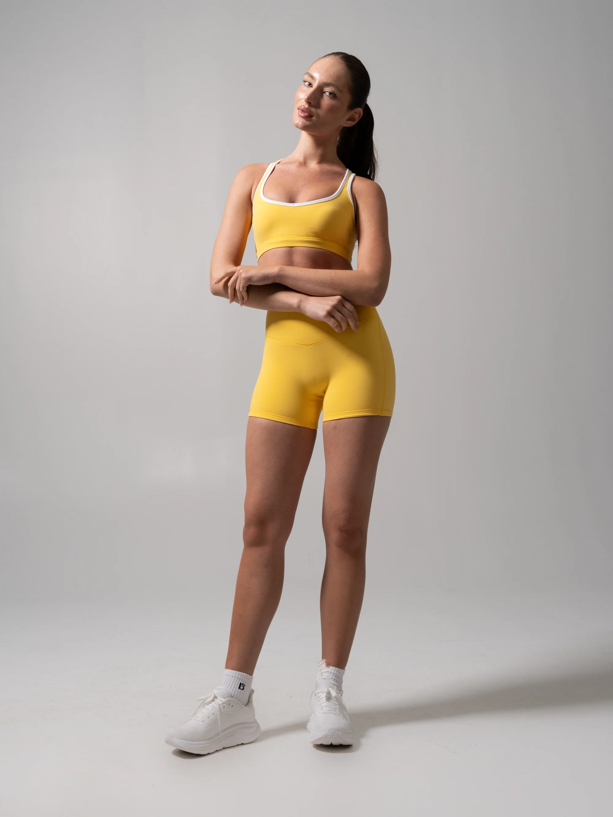 Sweetheart Nubre Sports Bra - Yellow and White - Image 6