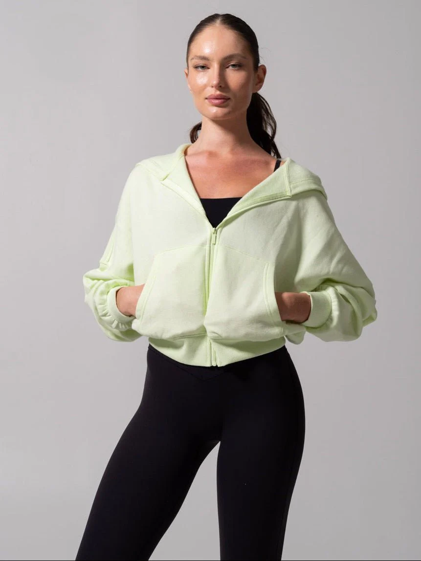 Threads Waist Zip Hoodie - Light Margarita